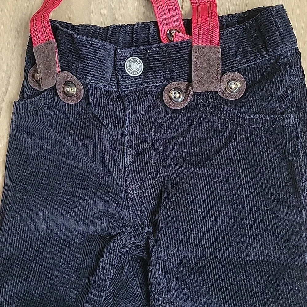 *3/$15*Carter's 12M 2pc Boys Set! Corduroy Pants w/suspenders & long sle…